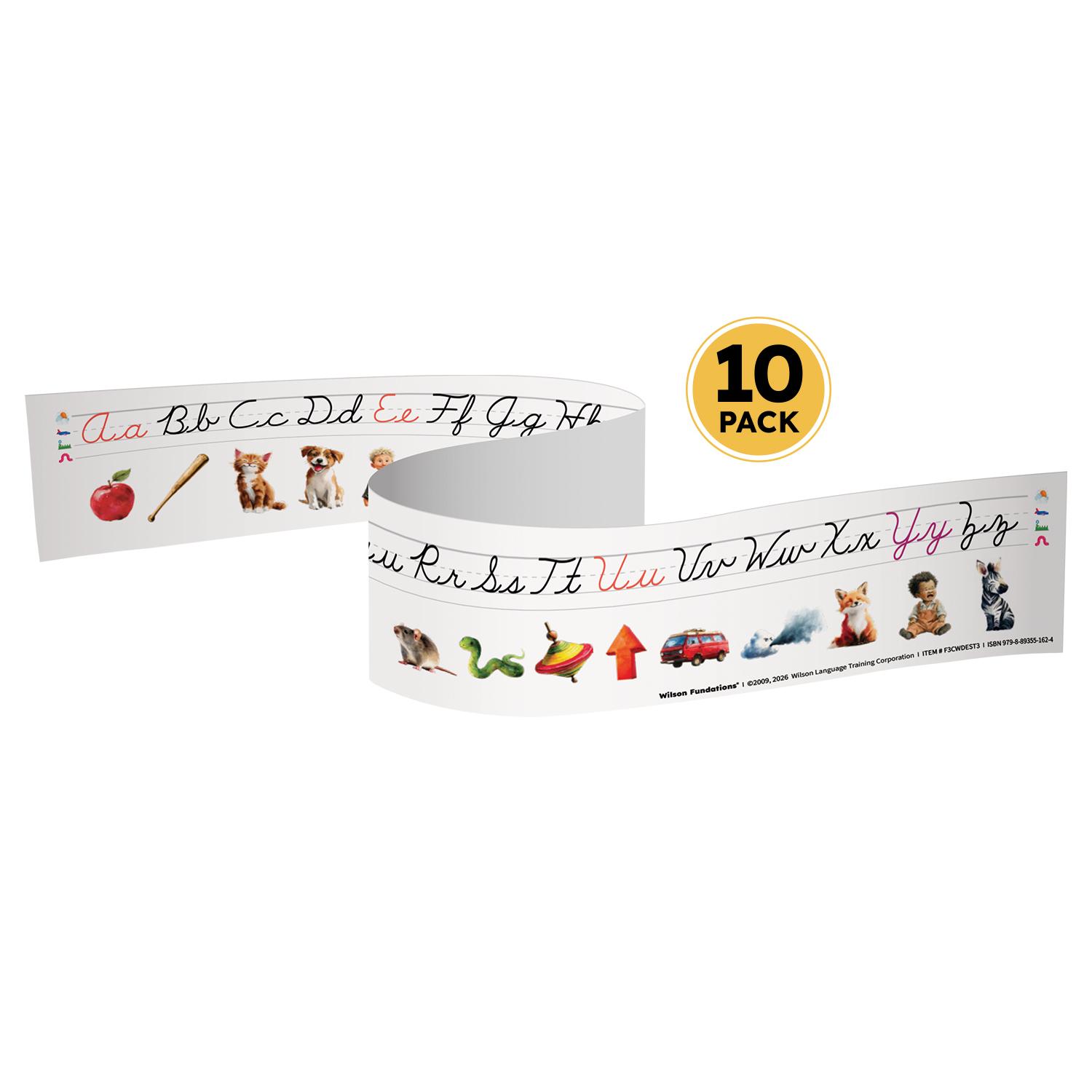 Cursive Writing Desk Strip (10-Pack)