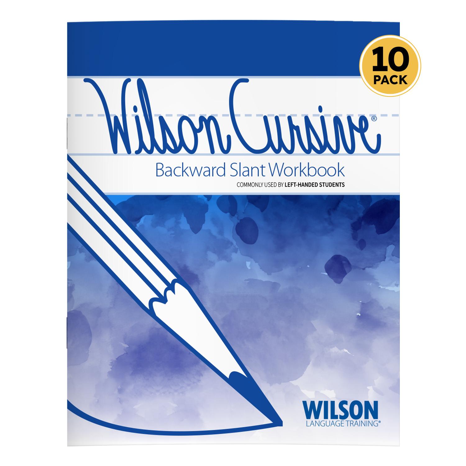 Wilson Cursive Backward Slant Workbook (10-Pack)